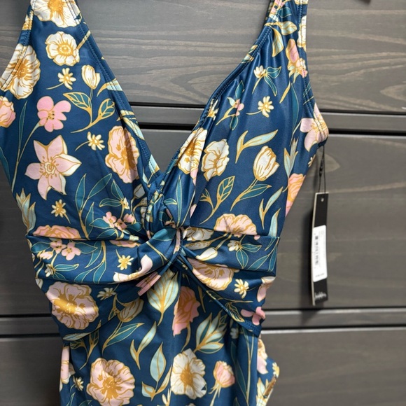Nicole Miller Floral One-Piece Swimsuit - Picture 3 of 6